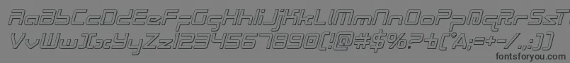 Radiospace3Dital Font – Black Fonts on Gray Background