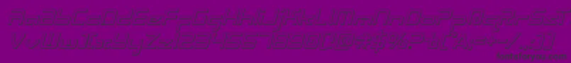 Radiospace3Dital Font – Black Fonts on Purple Background