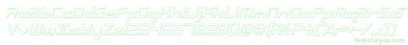 Radiospace3Dital Font – Green Fonts on White Background