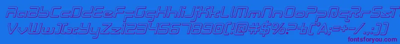 fuente Radiospace3Dital – Fuentes Moradas Sobre Fondo Azul