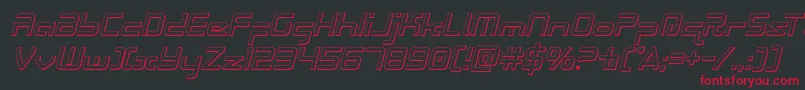 Radiospace3Dital Font – Red Fonts on Black Background