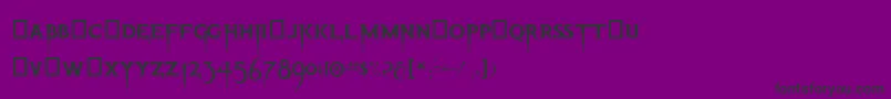 Thriller-fontti – mustat fontit violetilla taustalla