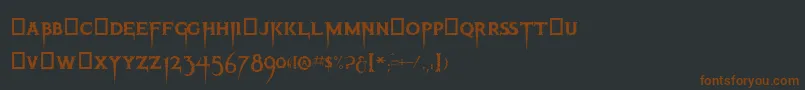 fuente Thriller – Fuentes Marrones Sobre Fondo Negro