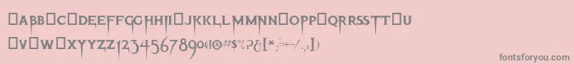 フォントThriller – ピンクの背景に灰色の文字