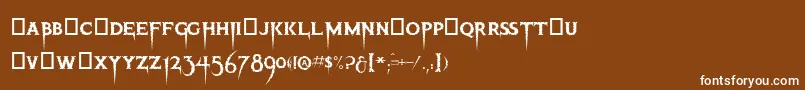 フォントThriller – 茶色の背景に白い文字