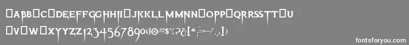 フォントThriller – 灰色の背景に白い文字