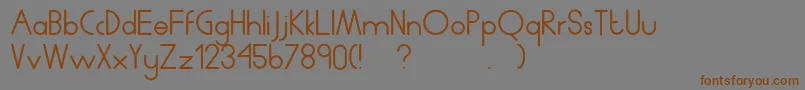 Humanp.JAverage Font – Brown Fonts on Gray Background