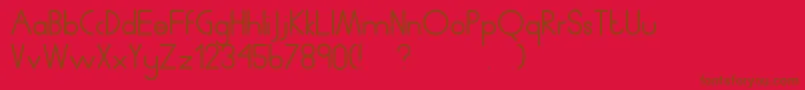 Humanp.JAverage Font – Brown Fonts on Red Background