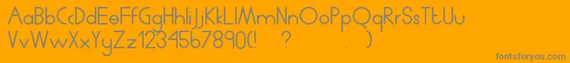 Humanp.JAverage-Schriftart – Graue Schriften auf orangefarbenem Hintergrund