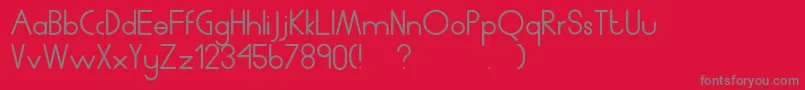 Humanp.JAverage Font – Gray Fonts on Red Background