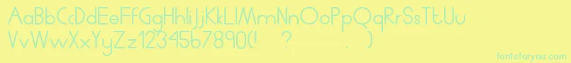 Humanp.JAverage Font – Green Fonts on Yellow Background