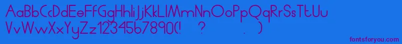Humanp.JAverage Font – Purple Fonts on Blue Background