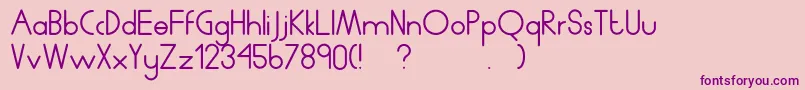 Humanp.JAverage Font – Purple Fonts on Pink Background
