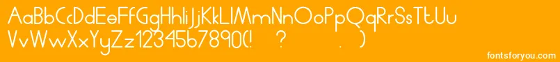 fuente Humanp.JAverage – Fuentes Blancas Sobre Fondo Naranja