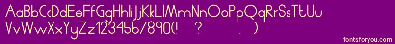 Шрифт Humanp.JAverage – жёлтые шрифты на фиолетовом фоне