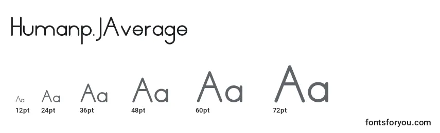 Humanp.JAverage Font Sizes
