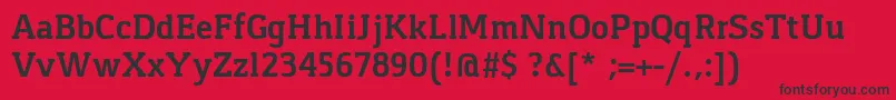 GasparBold Font – Black Fonts on Red Background