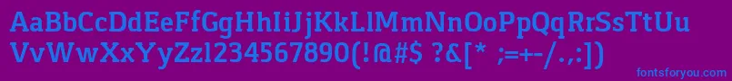GasparBold Font – Blue Fonts on Purple Background