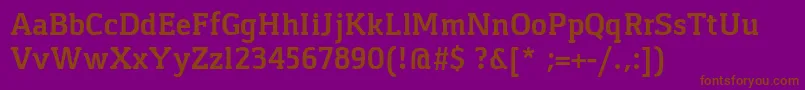 GasparBold Font – Brown Fonts on Purple Background