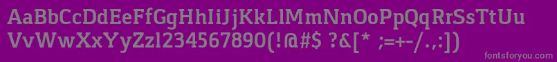 フォントGasparBold – 紫の背景に灰色の文字