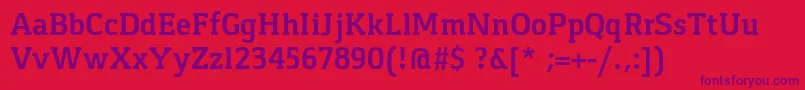 GasparBold Font – Purple Fonts on Red Background