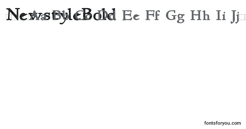 Шрифт NewstyleBold – алфавит, цифры, специальные символы