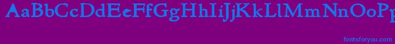 NewstyleBold Font – Blue Fonts on Purple Background