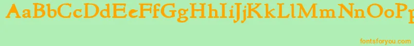NewstyleBold Font – Orange Fonts on Green Background