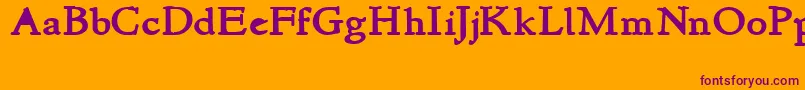 NewstyleBold Font – Purple Fonts on Orange Background