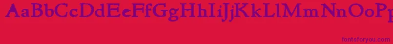 NewstyleBold Font – Purple Fonts on Red Background