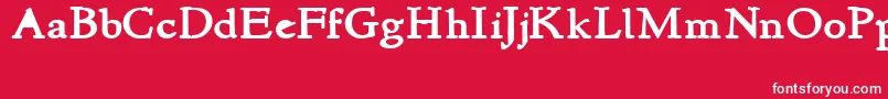 NewstyleBold Font – White Fonts on Red Background