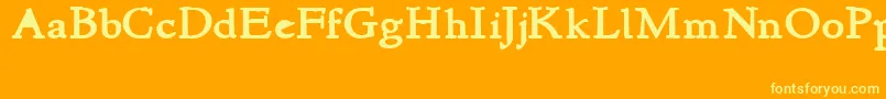 NewstyleBold Font – Yellow Fonts on Orange Background