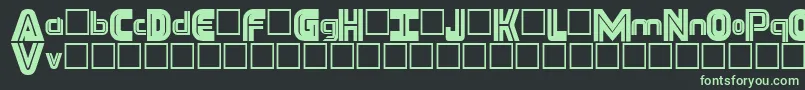 フォントTechtonic – 黒い背景に緑の文字