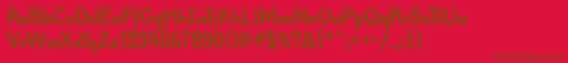 PenMarkMfBold Font – Brown Fonts on Red Background