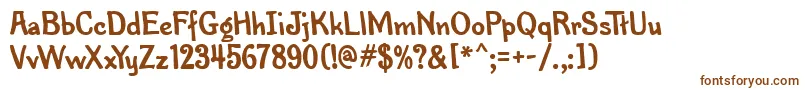 PenMarkMfBold Font – Brown Fonts on White Background