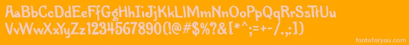 PenMarkMfBold Font – Pink Fonts on Orange Background