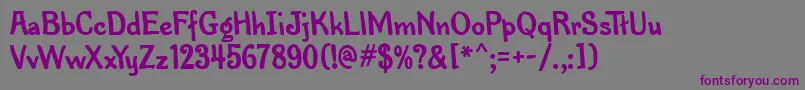 PenMarkMfBold-fontti – violetit fontit harmaalla taustalla