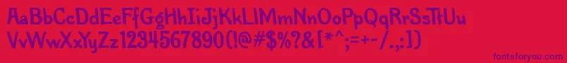 PenMarkMfBold Font – Purple Fonts on Red Background