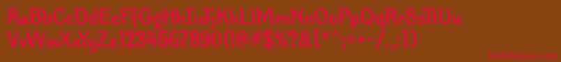 PenMarkMfBold Font – Red Fonts on Brown Background