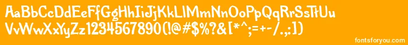 PenMarkMfBold Font – White Fonts on Orange Background