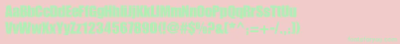 ShortHaulSsi Font – Green Fonts on Pink Background