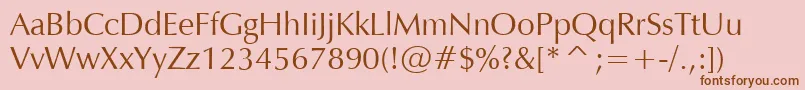 VeraHumana95 Font – Brown Fonts on Pink Background