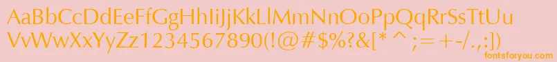 VeraHumana95 Font – Orange Fonts on Pink Background