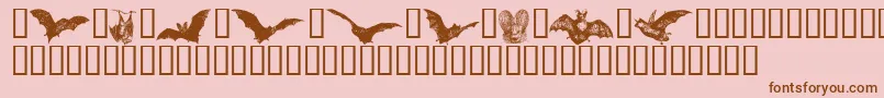 Batbats Font – Brown Fonts on Pink Background