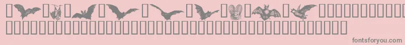 フォントBatbats – ピンクの背景に灰色の文字