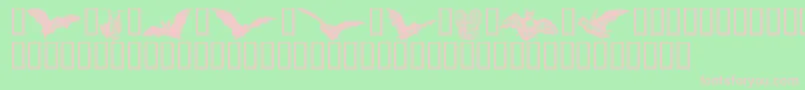 Batbats Font – Pink Fonts on Green Background