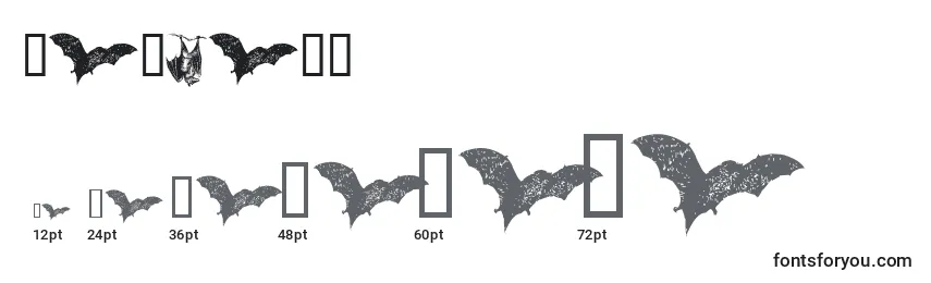 Размеры шрифта Batbats