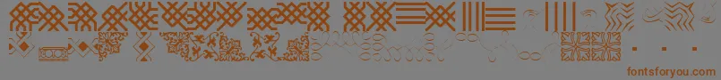 BorderbatsFilligree Font – Brown Fonts on Gray Background