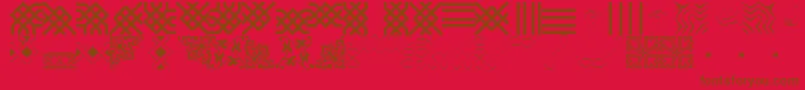 BorderbatsFilligree Font – Brown Fonts on Red Background