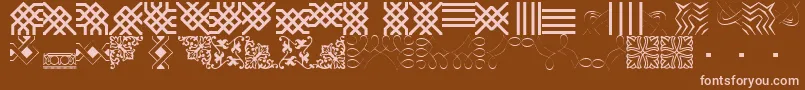 BorderbatsFilligree Font – Pink Fonts on Brown Background